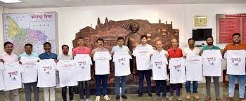 Unveiling of Kolhapur Democracy Daud message t shirt