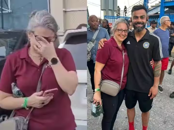 After meeting Virat Viding players mother became emotional