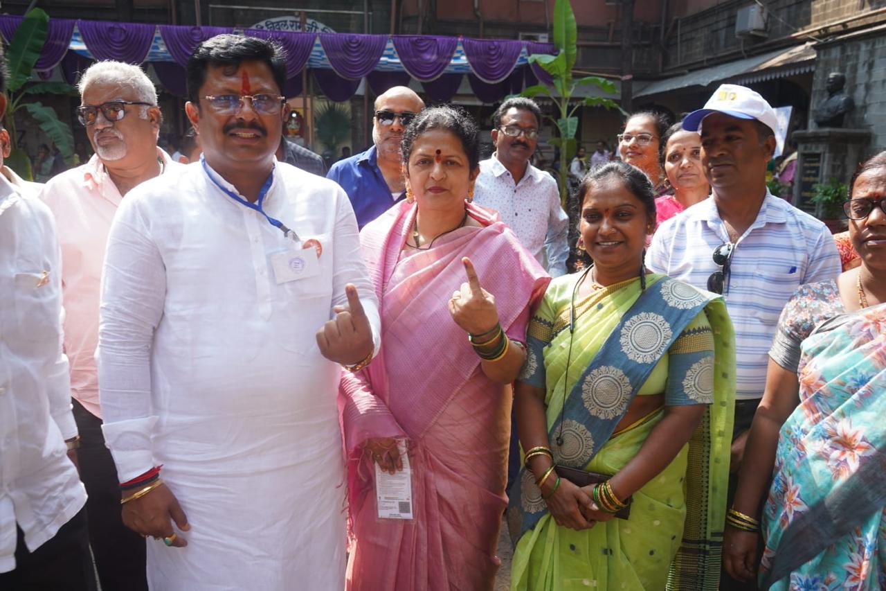 Rajesh Kshirsagar exercised his right to vote with his wife