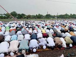 Namazpatan at Eidgah Maidan today on the occasion of Bakri Eid in Ichalkaranji city