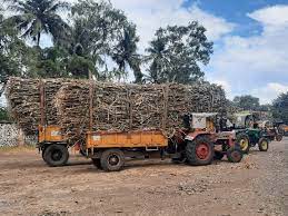 Vandalism of tractor transporting sugarcane of Gurudatta Sugar Factory