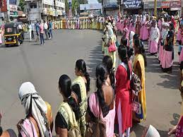 Block the path of Anganwadi workers in Kolhapur