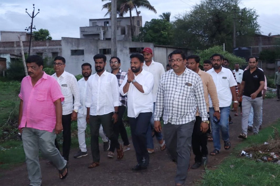Review of various development works by Dr Rahul Awade at Korochi