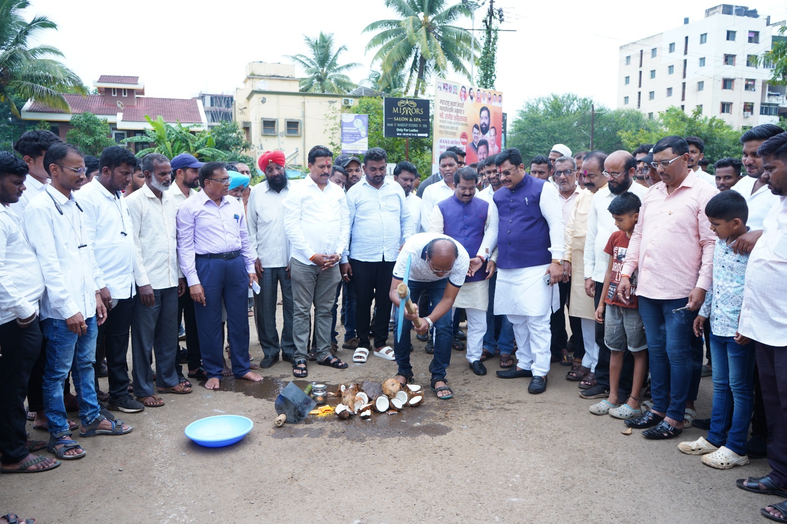 Commencement of road works sanctioned by Nagarthanthan Fund