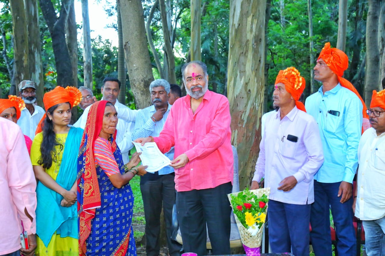 Distribution of approval letters to beneficiaries under various social welfare schemes at Warnanagar