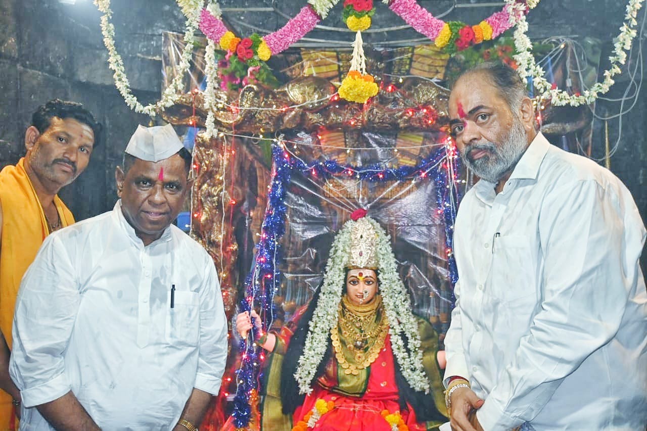 View of Navratri Utsav at Shree Ambabai Temple at Peth Vadgaon