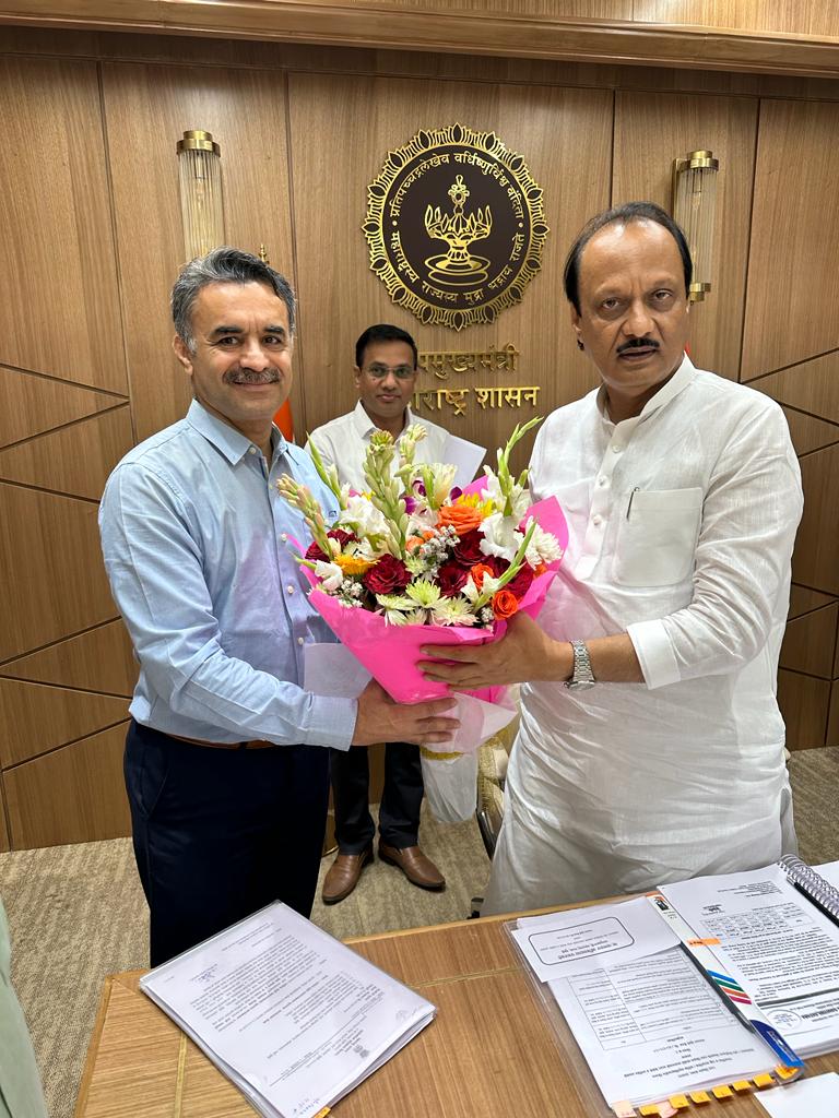 Newly appointed Chief Secretary of the State Dr Nitin Karir met Deputy Chief Minister Ajit Pawar
