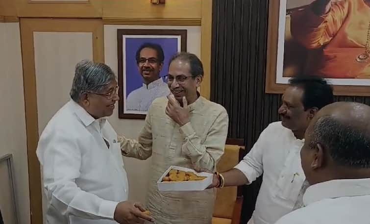 The meeting of Chandrakantada Patil and Uddhav Thackeray sparked political discussions