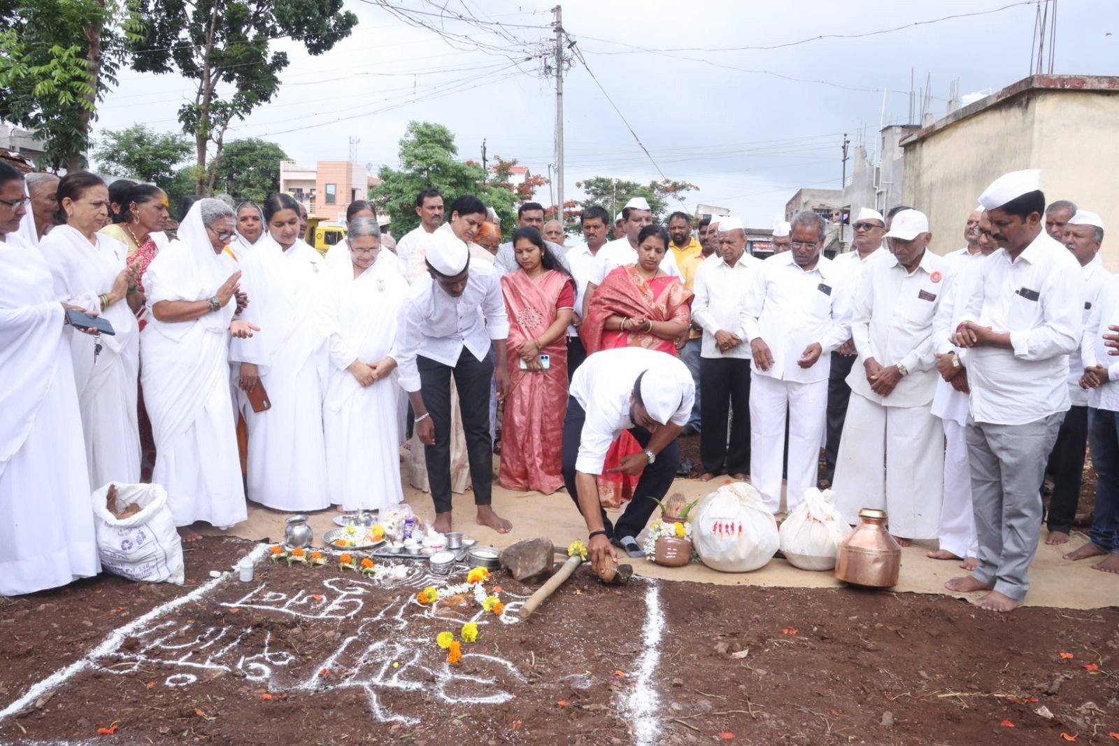 Dr Foundation laying ceremony of Brahmakumari Center under the auspicious hand of Rahul Awade
