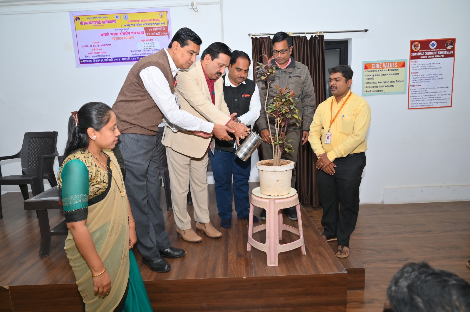 Inauguration of Marathi language conservation fortnight in Shahaji college