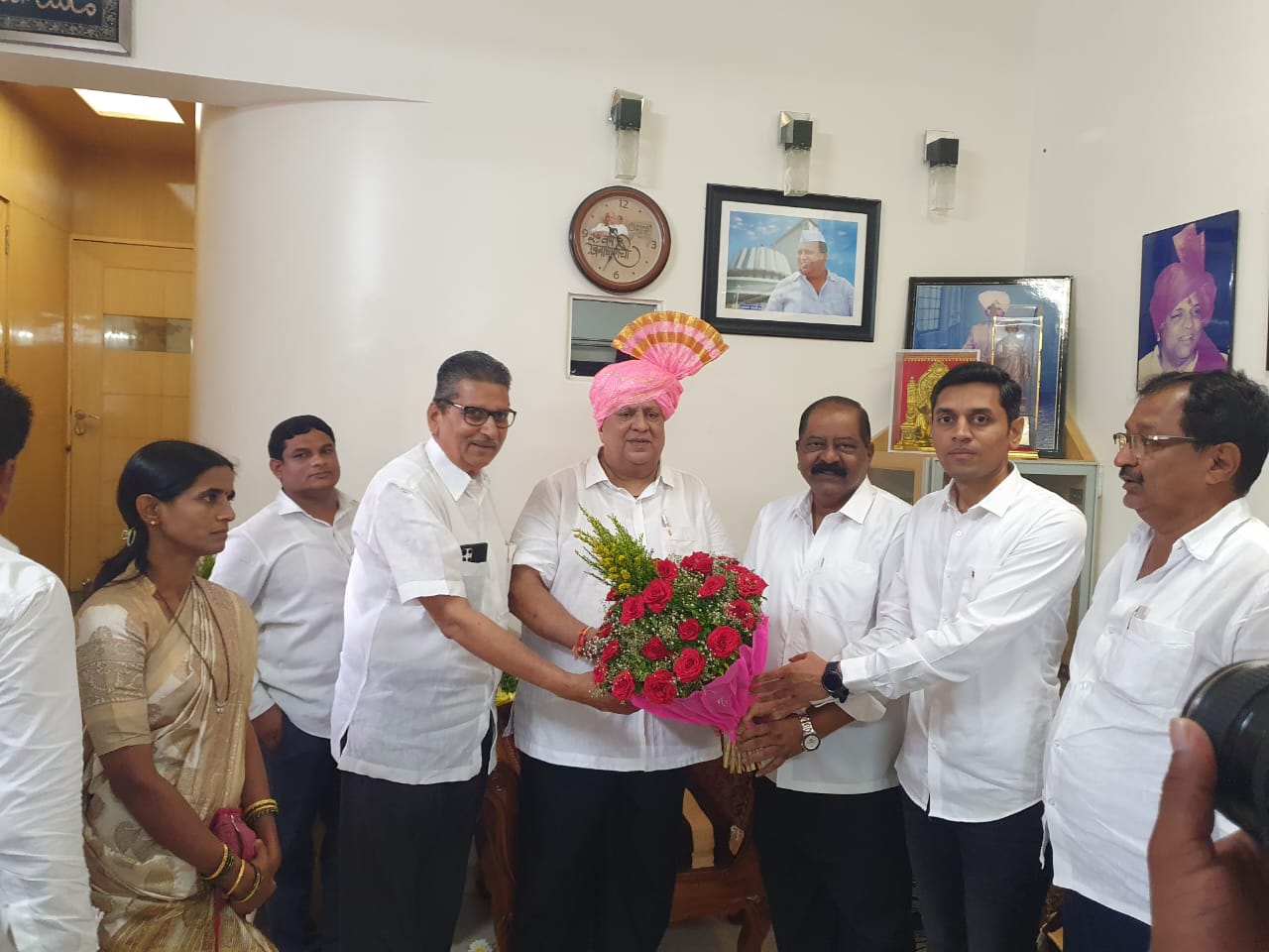 Namdar Hasan Mushrif Deshi Patils goodwill visit to Kagal