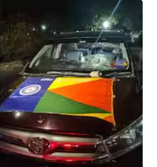On the car of Shirdi Lok Sabha candidate Utkarsha Rupwate of Vanchit