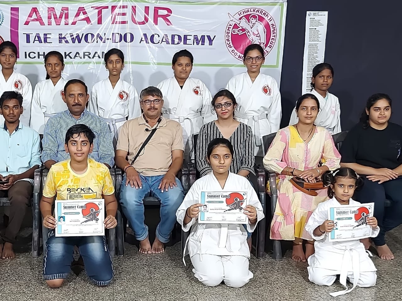 Harshita Chaudhary of Pondicherry stands first in Amateurs Martial Arts Summer Camp