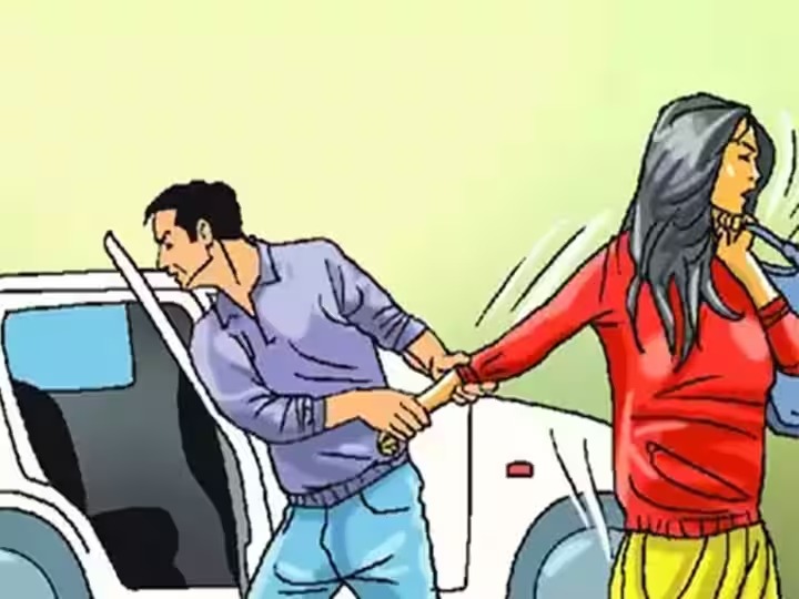 A shocking incident of kidnapping of a wife who came with her husband to sell vegetables