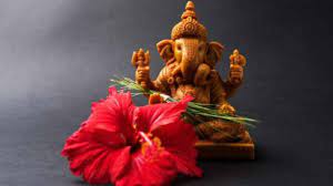 Red color flower is more dear to Ganapati