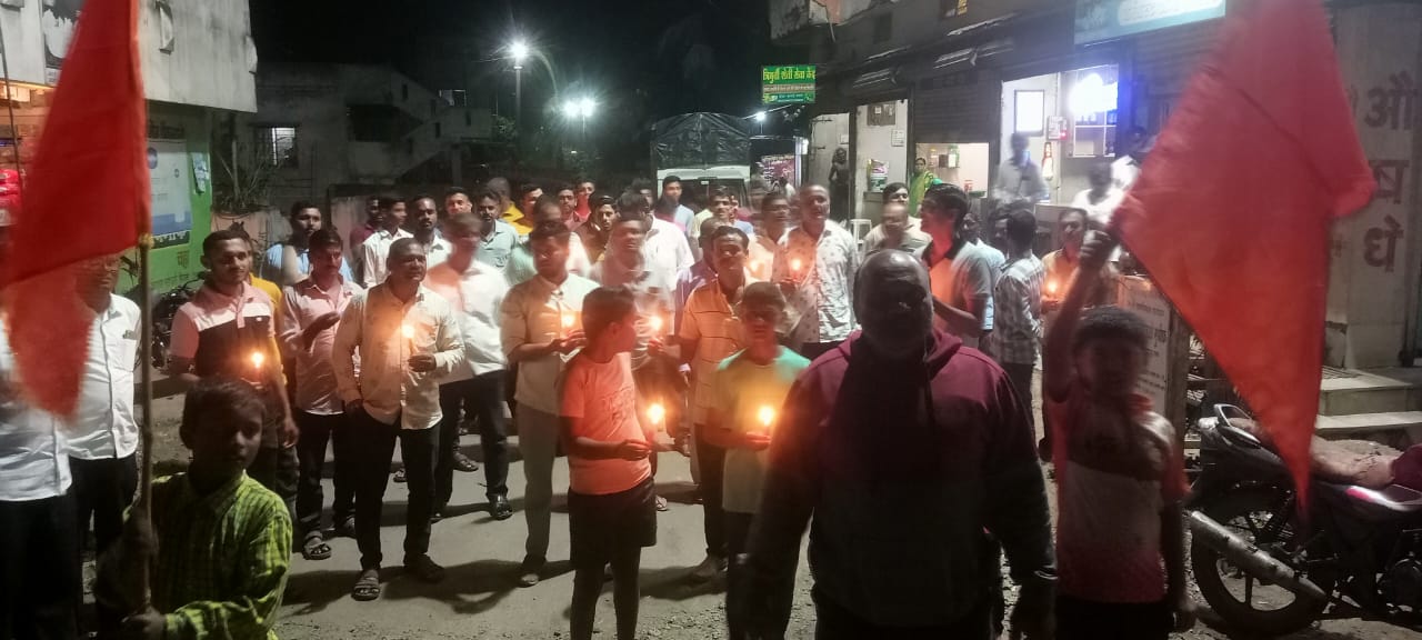 Candle March of Sakal Maratha Community at Linganur Kapshi