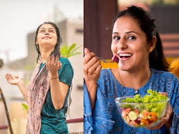 What foods should be included in the diet for healthy skin during monsoons