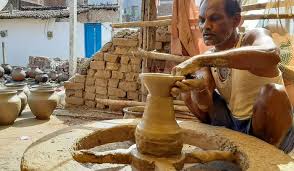 Potters in the district are engaged in making pottery