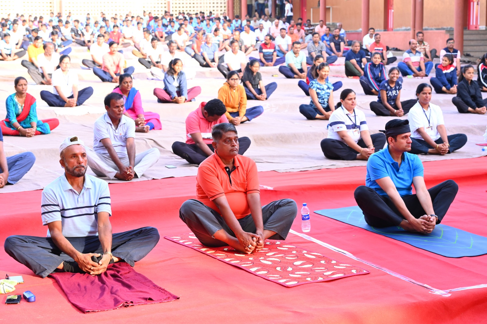 Yoga day in Jaisingrao Ghatge High School premises