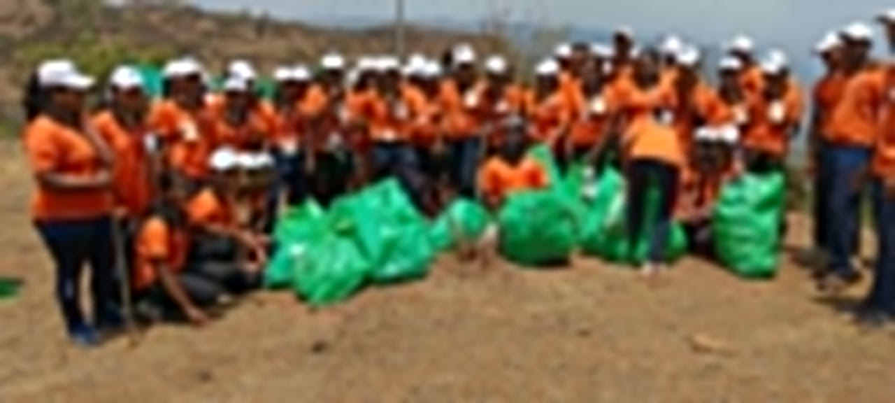 Students of National Service Scheme Department help in cleanliness drive plastic removal campaign and traffic control at Raigad