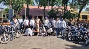 A gang who stole two wheelers from different districts was jailed