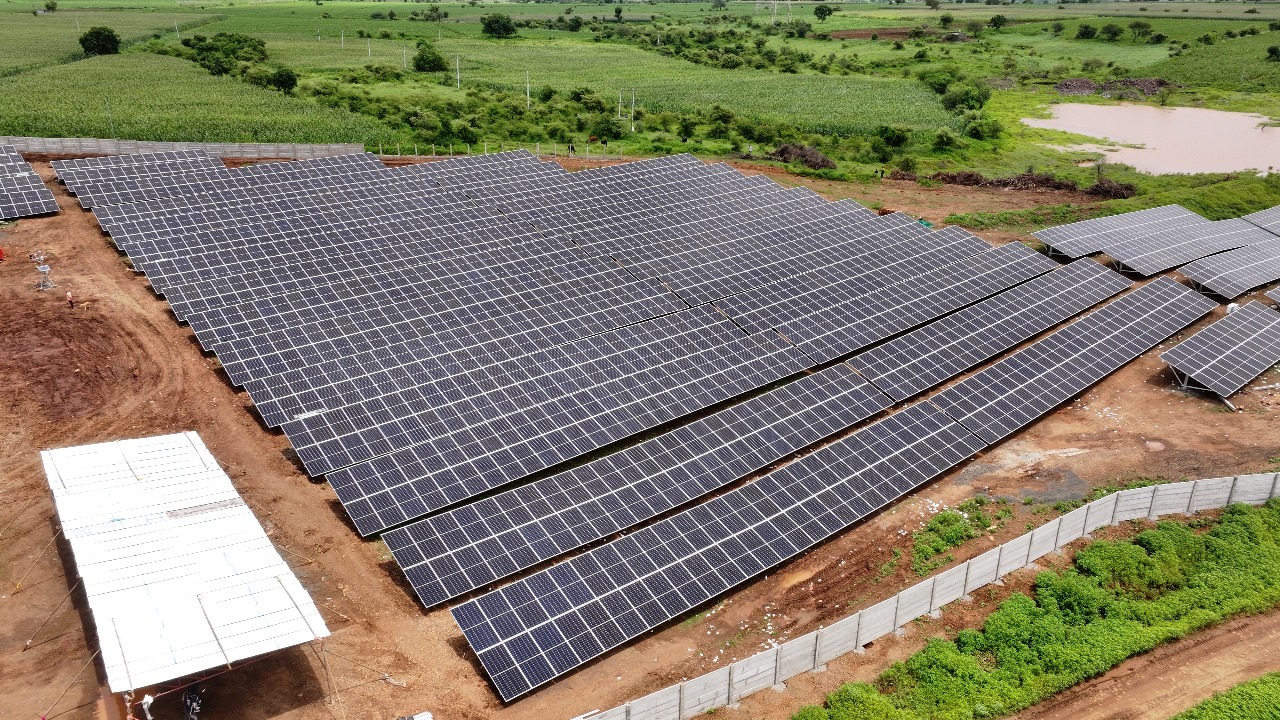 First solar power project started to provide electricity to farmers during the day