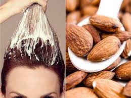 Make a hair mask with almond oil and milk